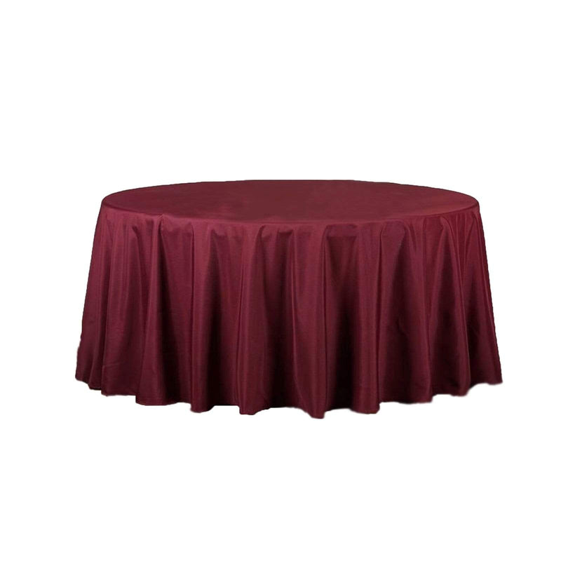 120" Polyester Round Tablecloth Wedding Party Table Linens