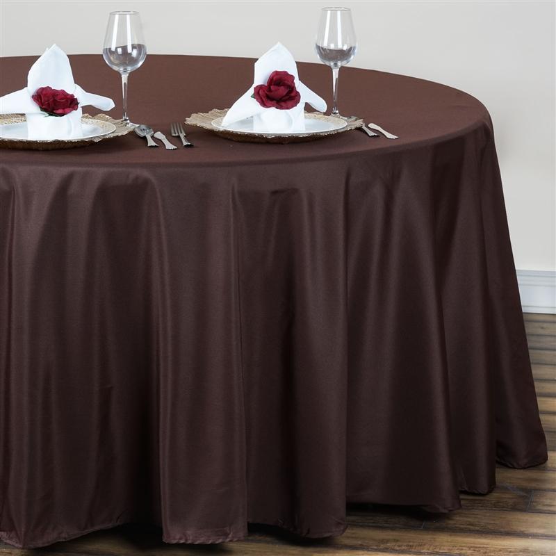 120" Polyester Round Tablecloth Wedding Party Table Linens