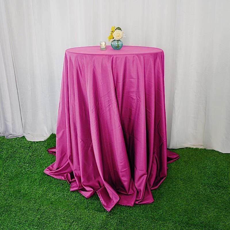 120" Polyester Round Tablecloth Wedding Party Table Linens