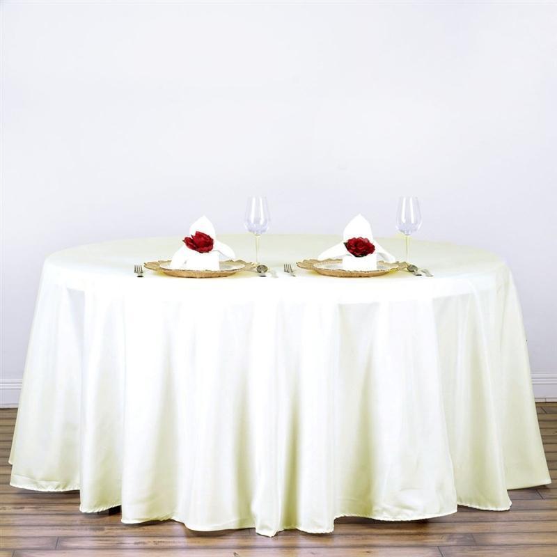 120" Polyester Round Tablecloth Wedding Party Table Linens