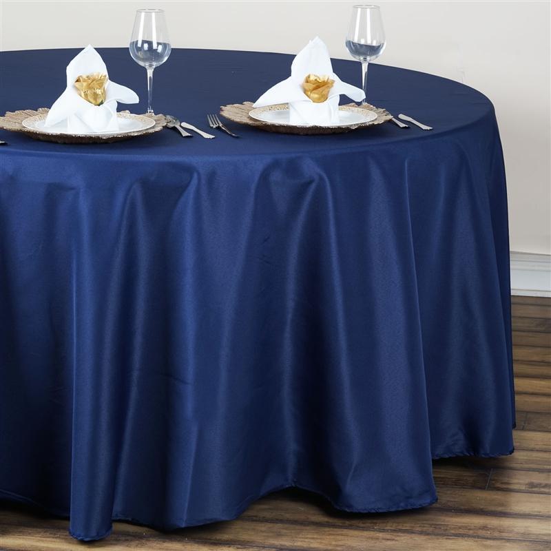 120" Polyester Round Tablecloth Wedding Party Table Linens