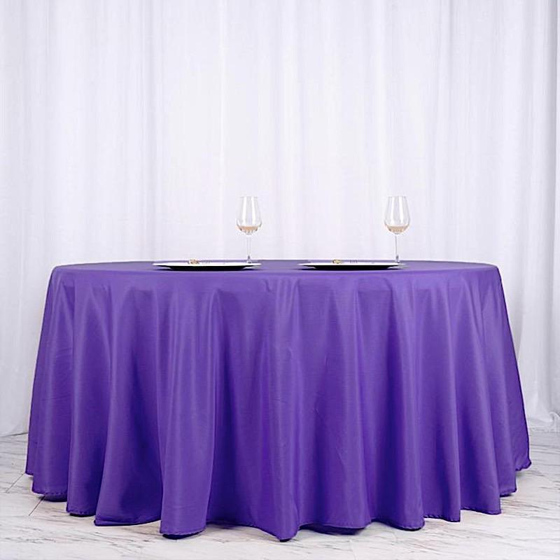 120" Polyester Round Tablecloth Wedding Party Table Linens