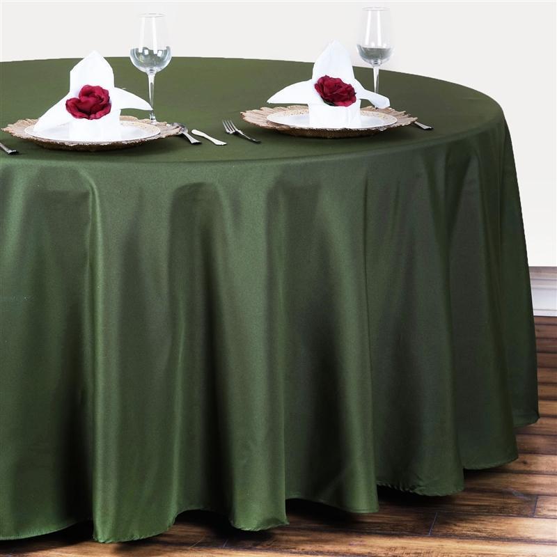 120" Polyester Round Tablecloth Wedding Party Table Linens