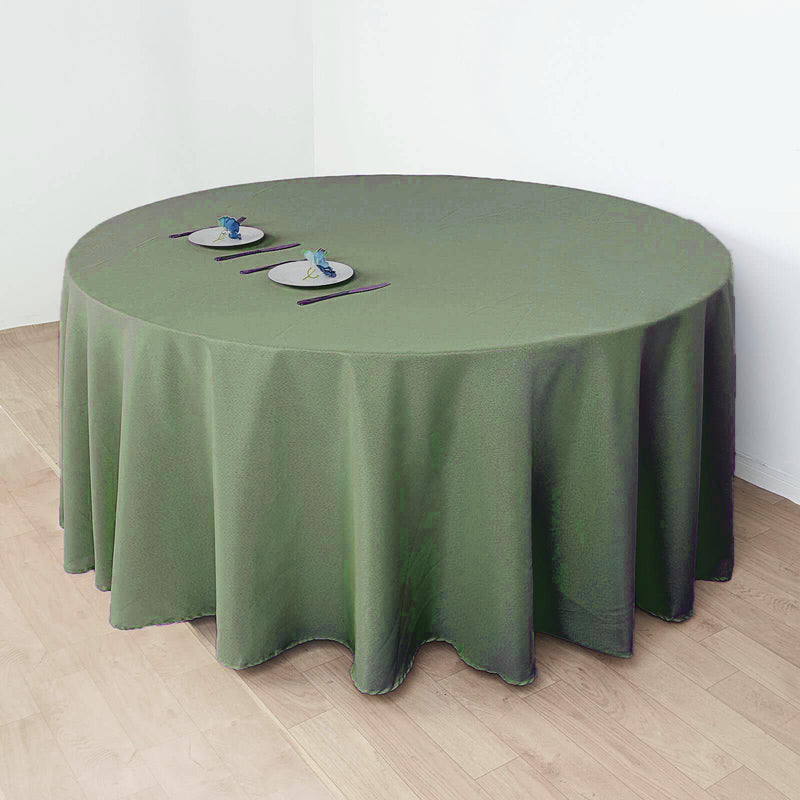 120" Polyester Round Tablecloth Wedding Party Table Linens