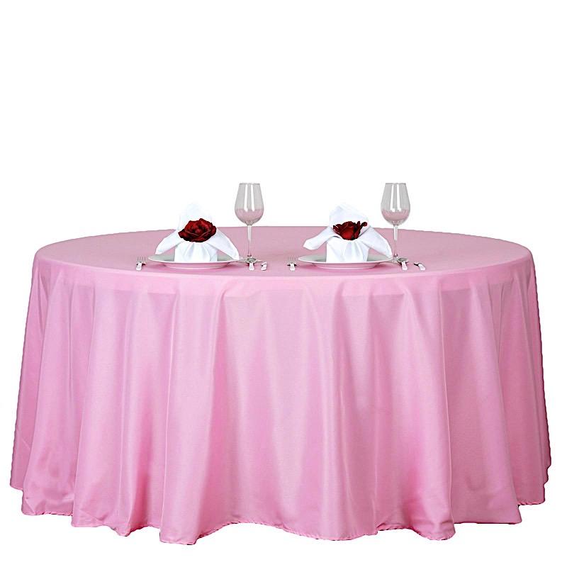 120" Polyester Round Tablecloth Wedding Party Table Linens