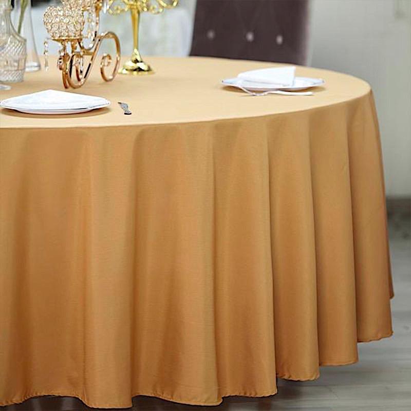 120" Polyester Round Tablecloth Wedding Party Table Linens