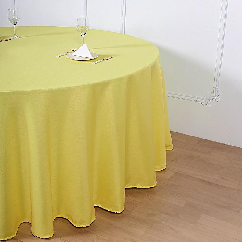 120" Polyester Round Tablecloth Wedding Party Table Linens