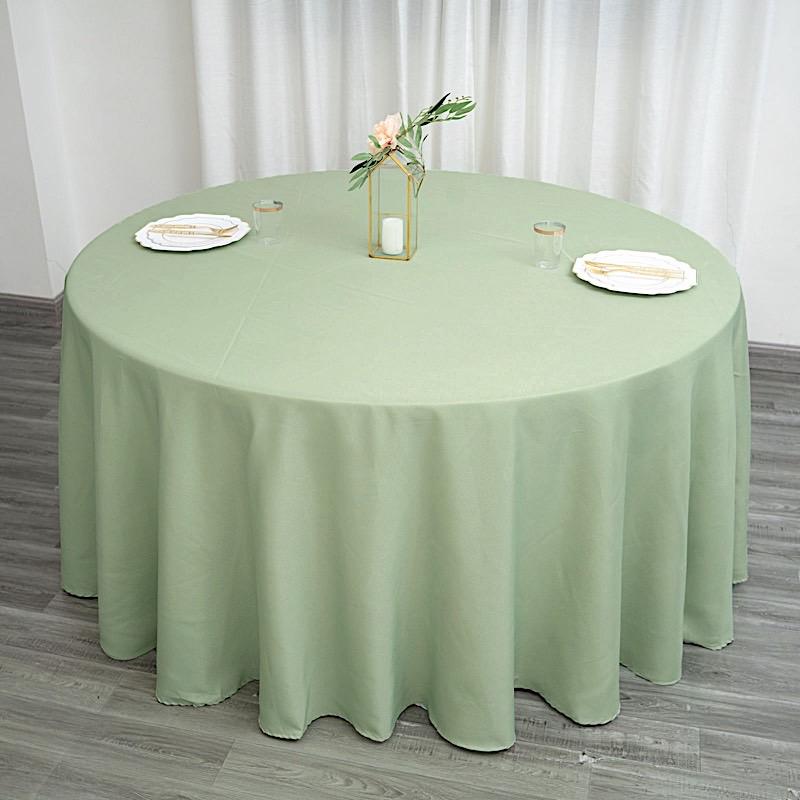120" Polyester Round Tablecloth Wedding Party Table Linens