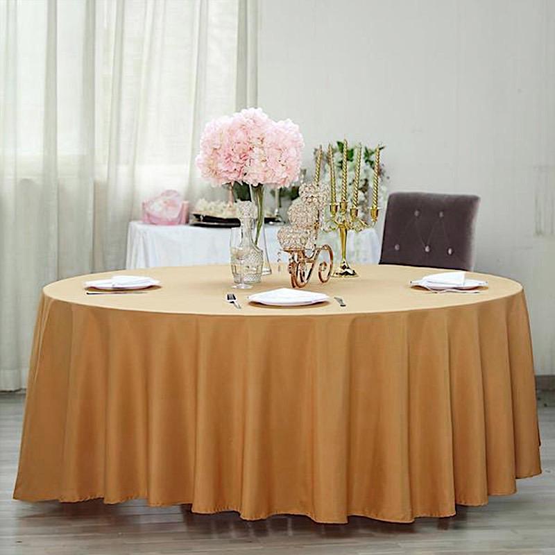 120" Polyester Round Tablecloth Wedding Party Table Linens