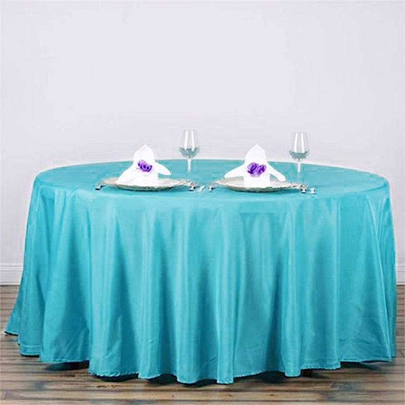 120" Polyester Round Tablecloth Wedding Party Table Linens