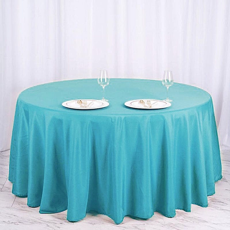 120" Polyester Round Tablecloth Wedding Party Table Linens