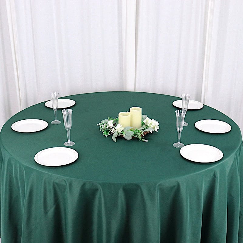 120" Polyester Round Tablecloth Wedding Party Table Linens