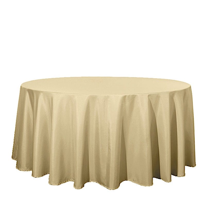 120" Polyester Round Tablecloth Wedding Party Table Linens
