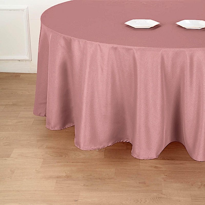 120" Polyester Round Tablecloth Wedding Party Table Linens