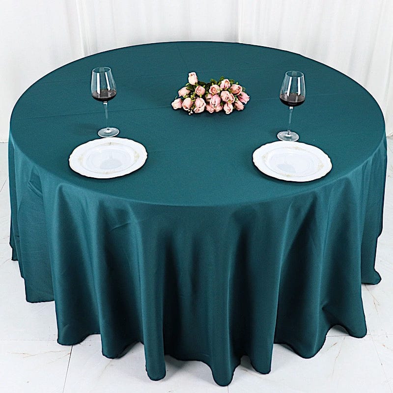 120" Polyester Round Tablecloth Wedding Party Table Linens