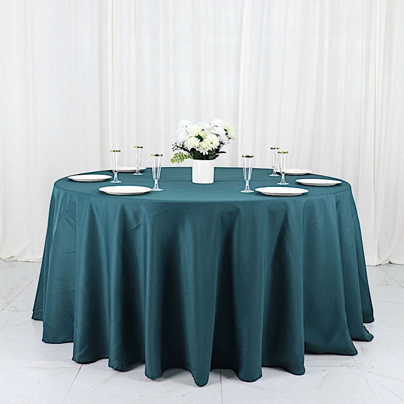 120" Polyester Round Tablecloth Wedding Party Table Linens