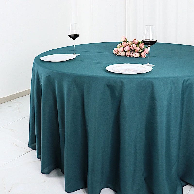 120" Polyester Round Tablecloth Wedding Party Table Linens