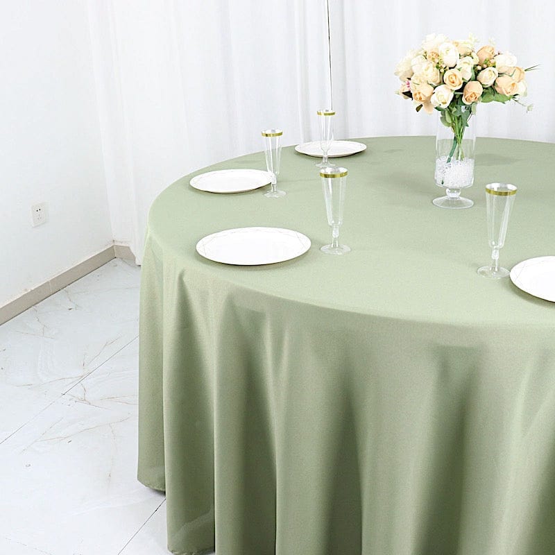 120" Polyester Round Tablecloth Wedding Party Table Linens