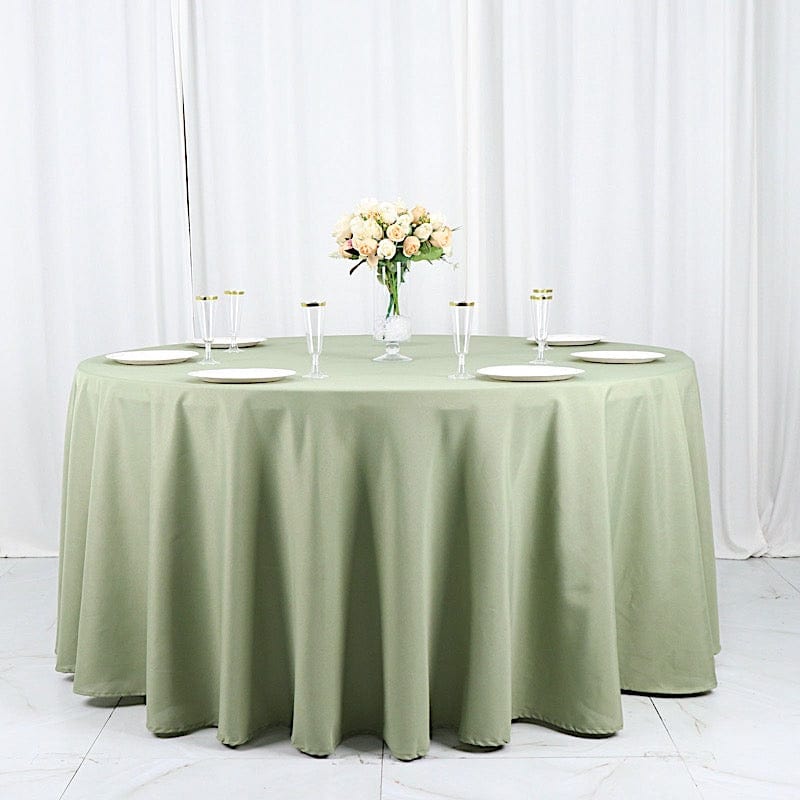 120" Polyester Round Tablecloth Wedding Party Table Linens