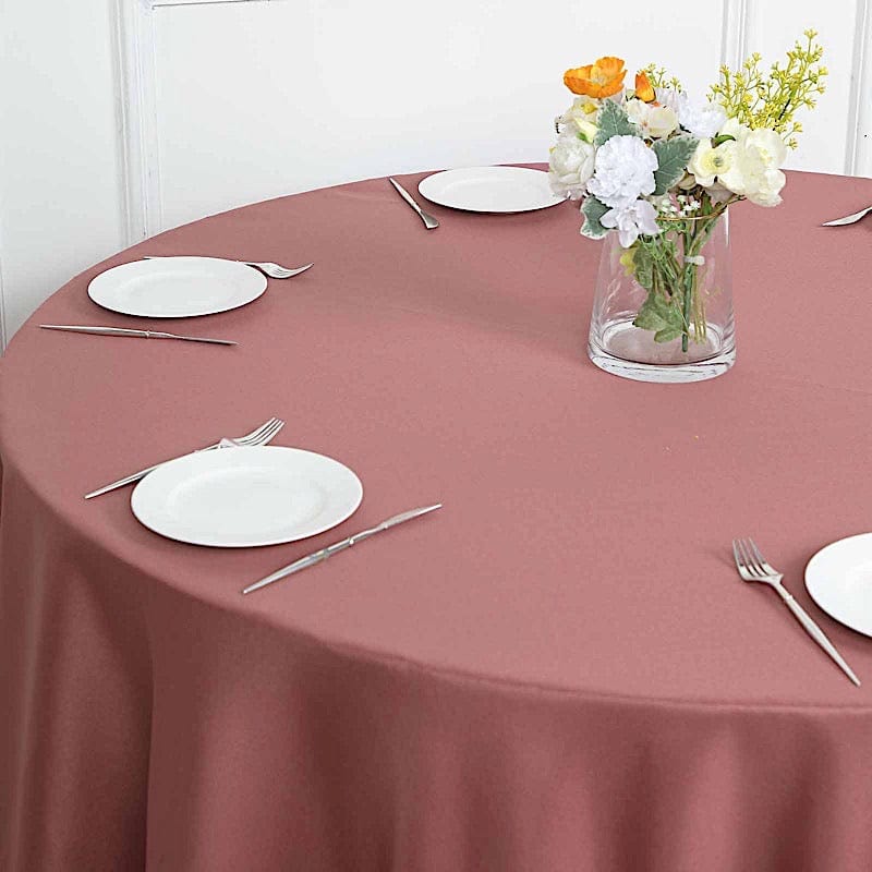120" Polyester Round Tablecloth Wedding Party Table Linens