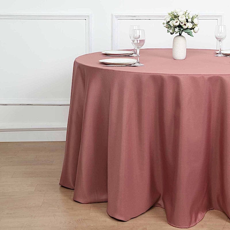 120" Polyester Round Tablecloth Wedding Party Table Linens