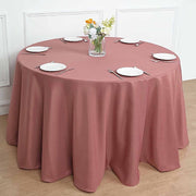 120" Polyester Round Tablecloth Wedding Party Table Linens