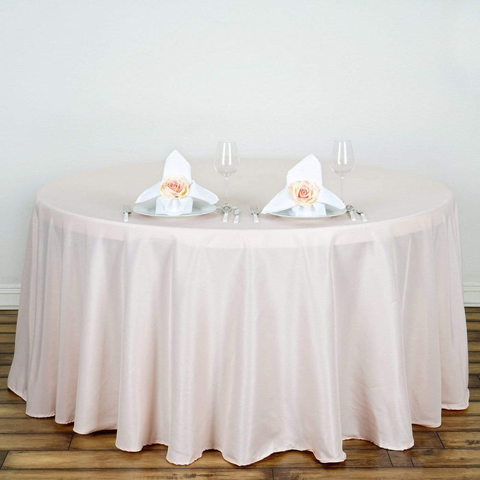 120" Polyester Round Tablecloth Wedding Party Table Linens TAB_120_046_POLY