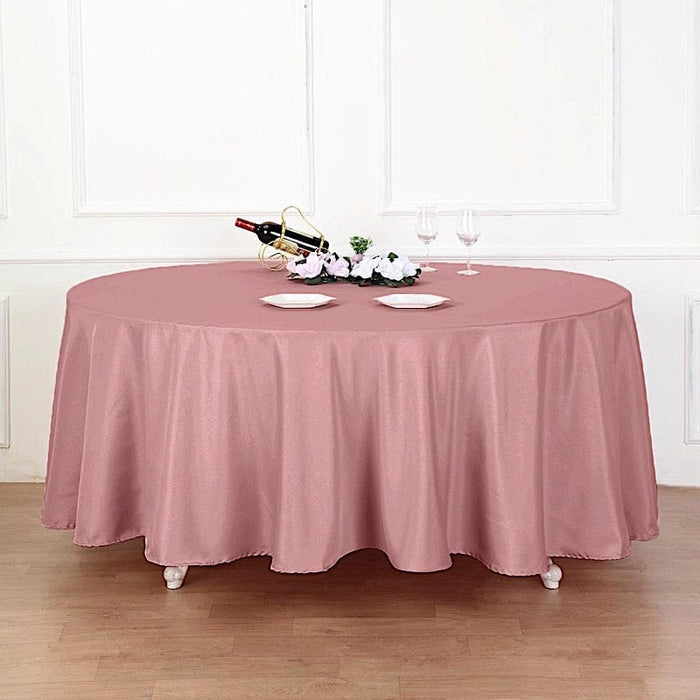 120" Polyester Round Tablecloth Wedding Party Table Linens TAB_120_080_POLY