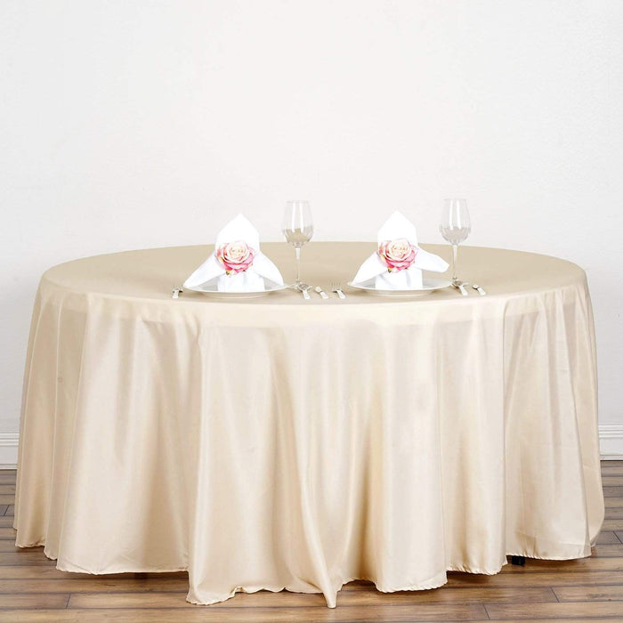 120" Polyester Round Tablecloth Wedding Party Table Linens TAB_120_081_POLY