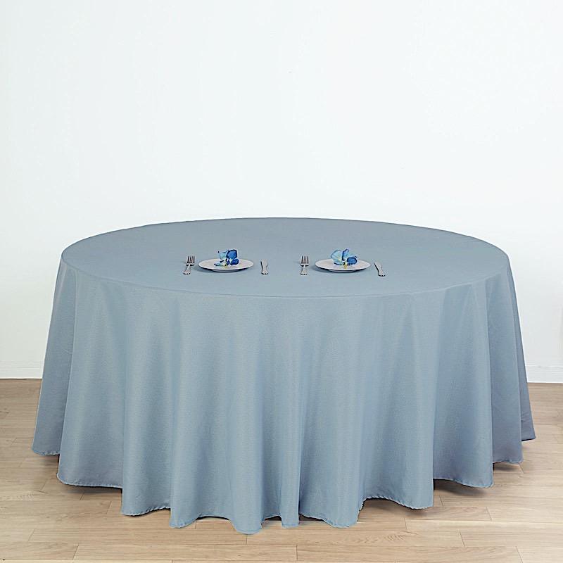 120" Polyester Round Tablecloth Wedding Party Table Linens TAB_120_086_POLY