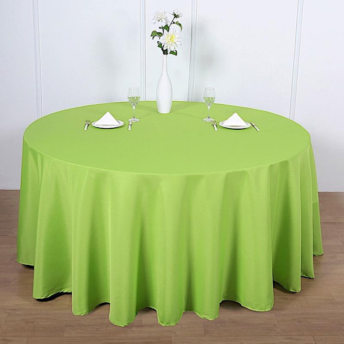 120" Polyester Round Tablecloth Wedding Party Table Linens TAB_120_APPL_POLY