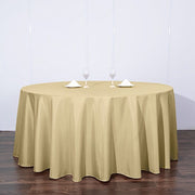 120" Polyester Round Tablecloth Wedding Party Table Linens TAB_120_CHMP_POLY