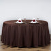 120" Polyester Round Tablecloth Wedding Party Table Linens TAB_120_CHOC_POLY
