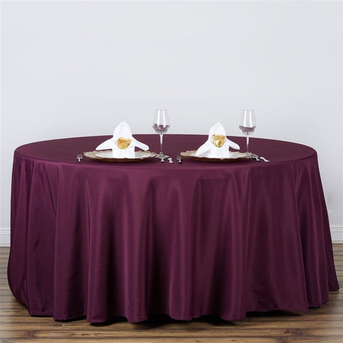 120" Polyester Round Tablecloth Wedding Party Table Linens TAB_120_EGG_POLY