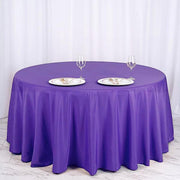 120" Polyester Round Tablecloth Wedding Party Table Linens TAB_120_PURP_POLY