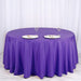 120" Polyester Round Tablecloth Wedding Party Table Linens TAB_120_PURP_POLY