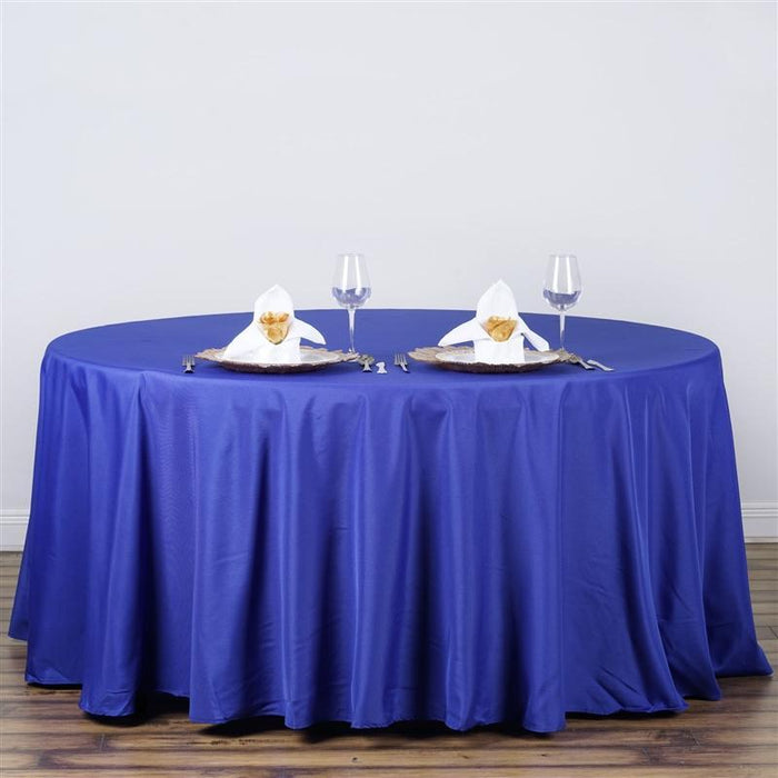 120" Polyester Round Tablecloth Wedding Party Table Linens TAB_120_ROY_POLY