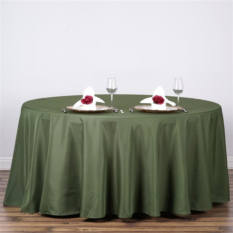 120" Polyester Round Tablecloth Wedding Party Table Linens TAB_120_WILL_POLY