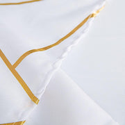 120" Polyester Round Tablecloth with Metallic Geometric Pattern