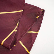 120" Polyester Round Tablecloth with Metallic Geometric Pattern