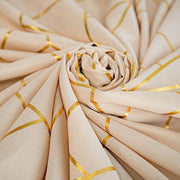 120" Polyester Round Tablecloth with Metallic Geometric Pattern