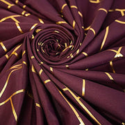 120" Polyester Round Tablecloth with Metallic Geometric Pattern