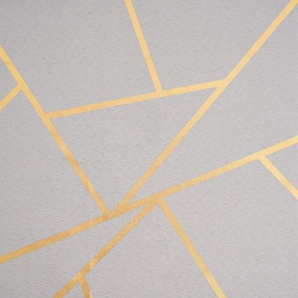 120" Polyester Round Tablecloth with Metallic Geometric Pattern