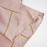 120" Polyester Round Tablecloth with Metallic Geometric Pattern