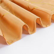 120" Polyester Round Tablecloth with Metallic Geometric Pattern