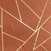 120" Polyester Round Tablecloth with Metallic Geometric Pattern