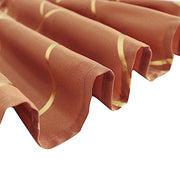 120" Polyester Round Tablecloth with Metallic Geometric Pattern