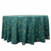 120" Polyester Round Tablecloth with Metallic Geometric Pattern TAB_FOIL_120_PCOK_G