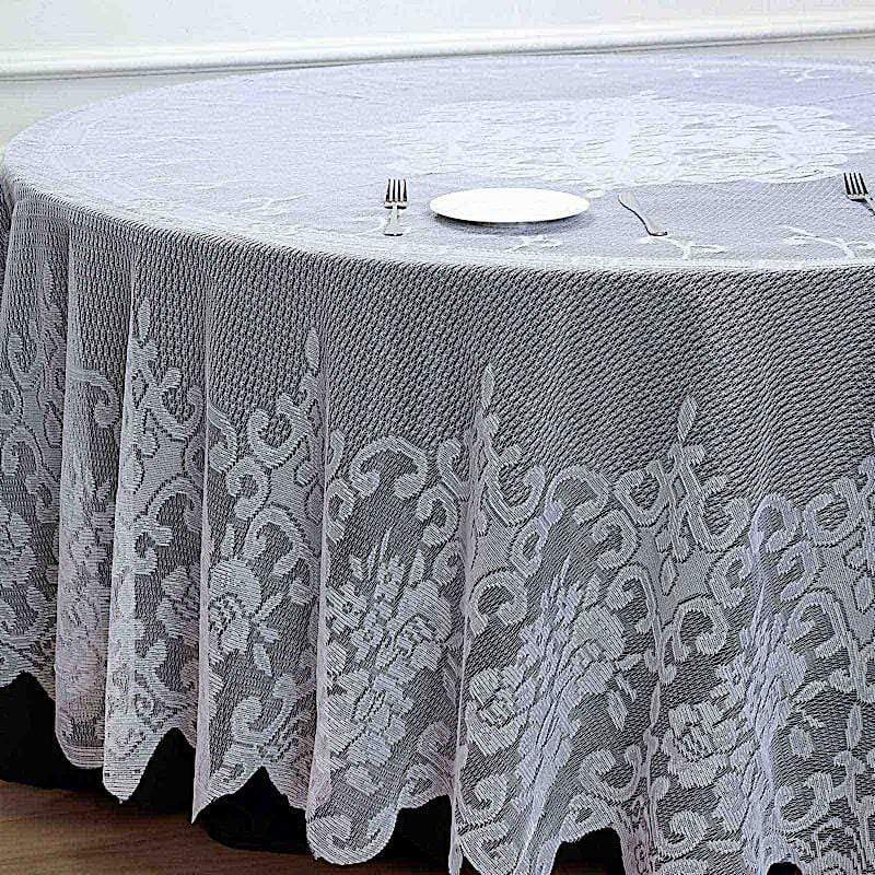 120" Premium Lace Round Tablecloth