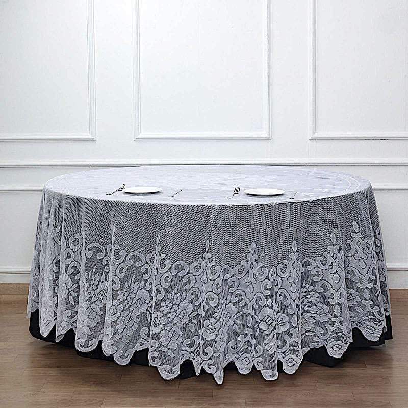 120" Premium Lace Round Tablecloth